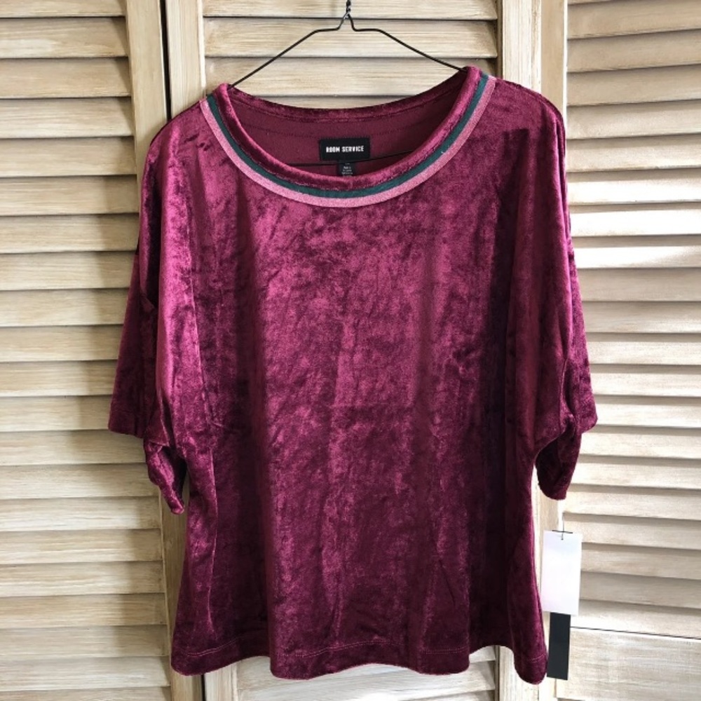 Room Service velvet top size L
